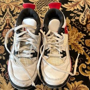 Kids White and Red Sneakers